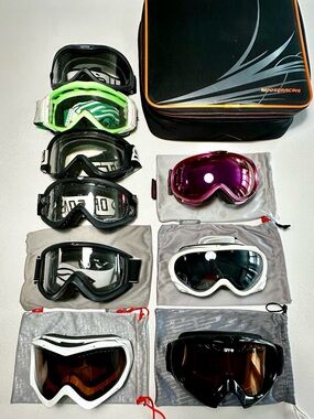 Von Zipper Spy Optics Smith — 9 Goggles Set — Black, White, Green, Pink